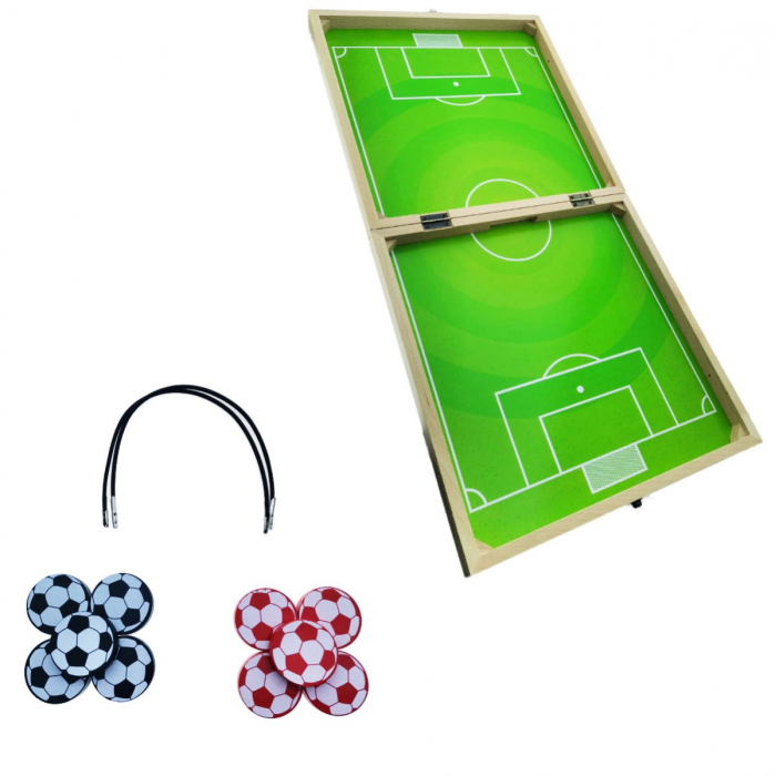 Set cu 4 jocuri, Sah, Fotbal, Gomoku si Gobang, cu suprafata de 30 x 30 cm, in cutie [4]