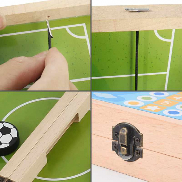 Set cu 4 jocuri, Sah, Fotbal, Gomoku si Gobang, cu suprafata de 30 x 30 cm, in cutie [7]