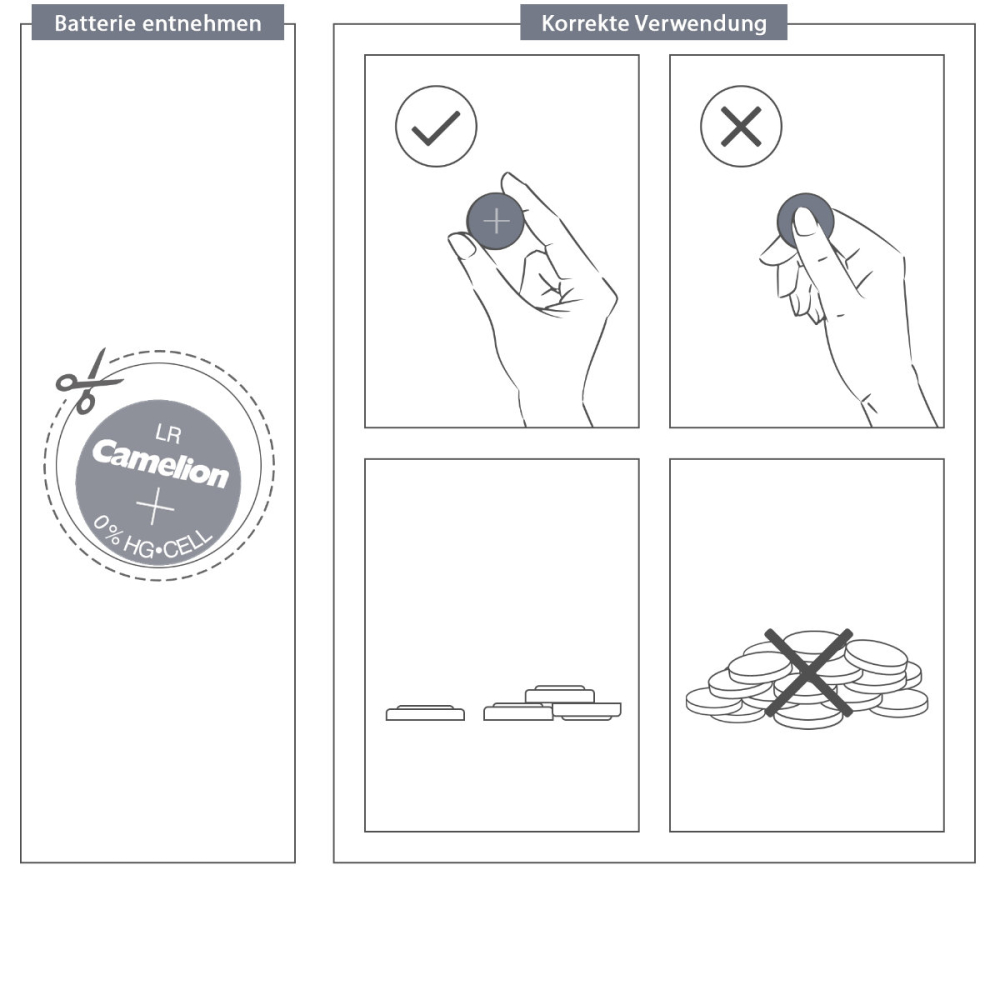 Set de 10 Baterii Alcaline AG0 / LR521 / LR63 1.5V, Dimensiuni 5.8x2.25 mm, Pentru Ceasuri de Mana, Telecomenzi Mici, Termometre, in Blister, Camelion [6]