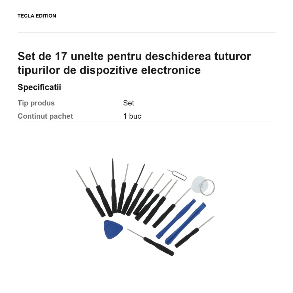 Set de 17 unelte pentru deschiderea tuturor tipurilor de dispozitive electronice [3]