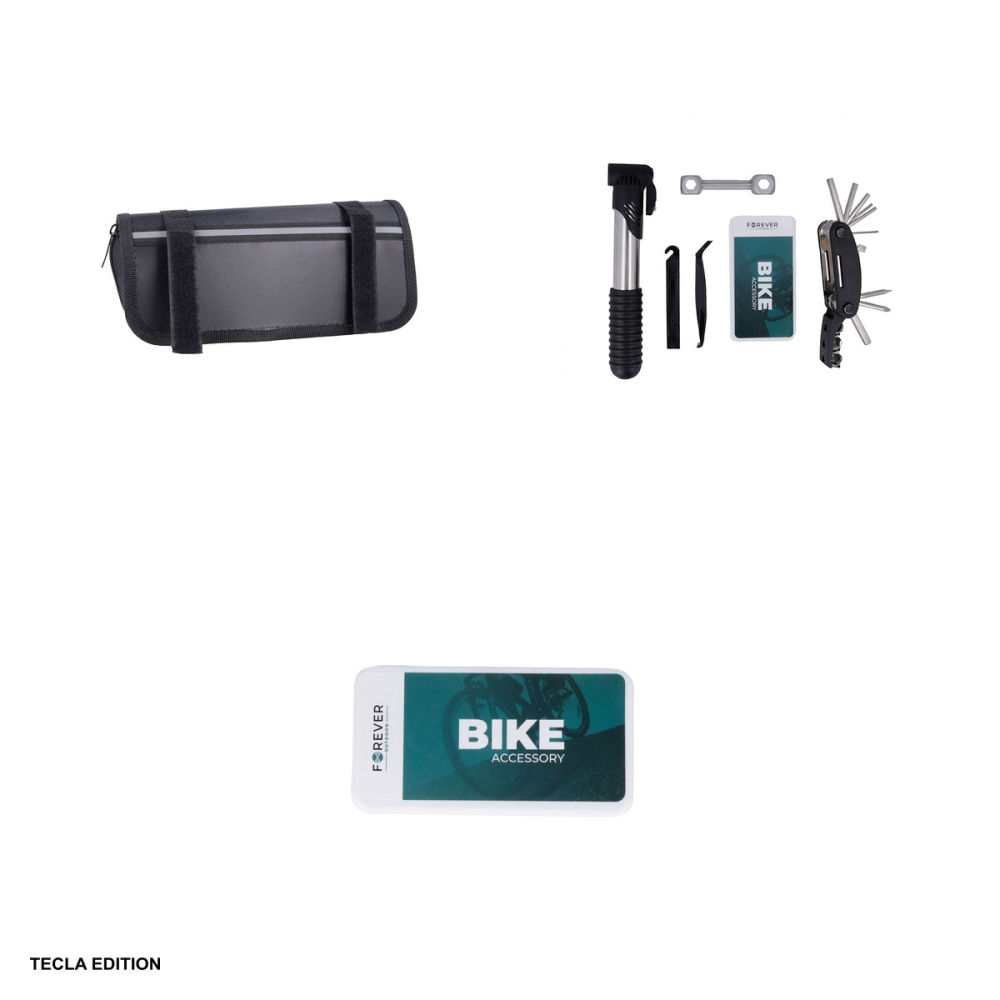 Set de reparatii pentru bicicleta in husa cu prindere pe cadru, Forever Outdoor [4]