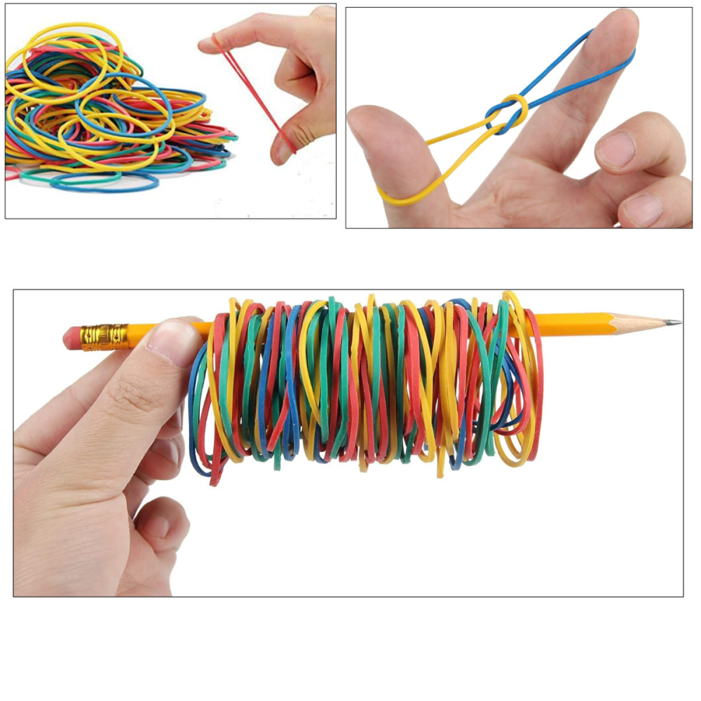 Set Elastice Bani, 90g, Rezistente si Versatile, pentru Organizare Bancnote si Documente, din Cauciuc Natural [2]