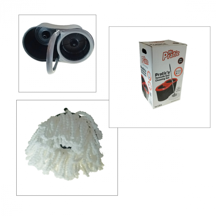 Set mop rotativ, Mr. Pratic 14L-MR116, cu galeata 14l si storcator [4]
