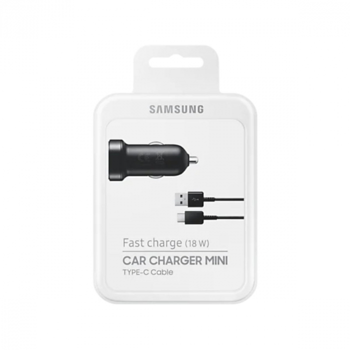 Set incarcator auto Samsung EP-LN930, cu cablu USB Tip A tata la USB Tip C tata, lungime 1.5m, Fast Charging, curent maxim 9V 2A, negru [5]