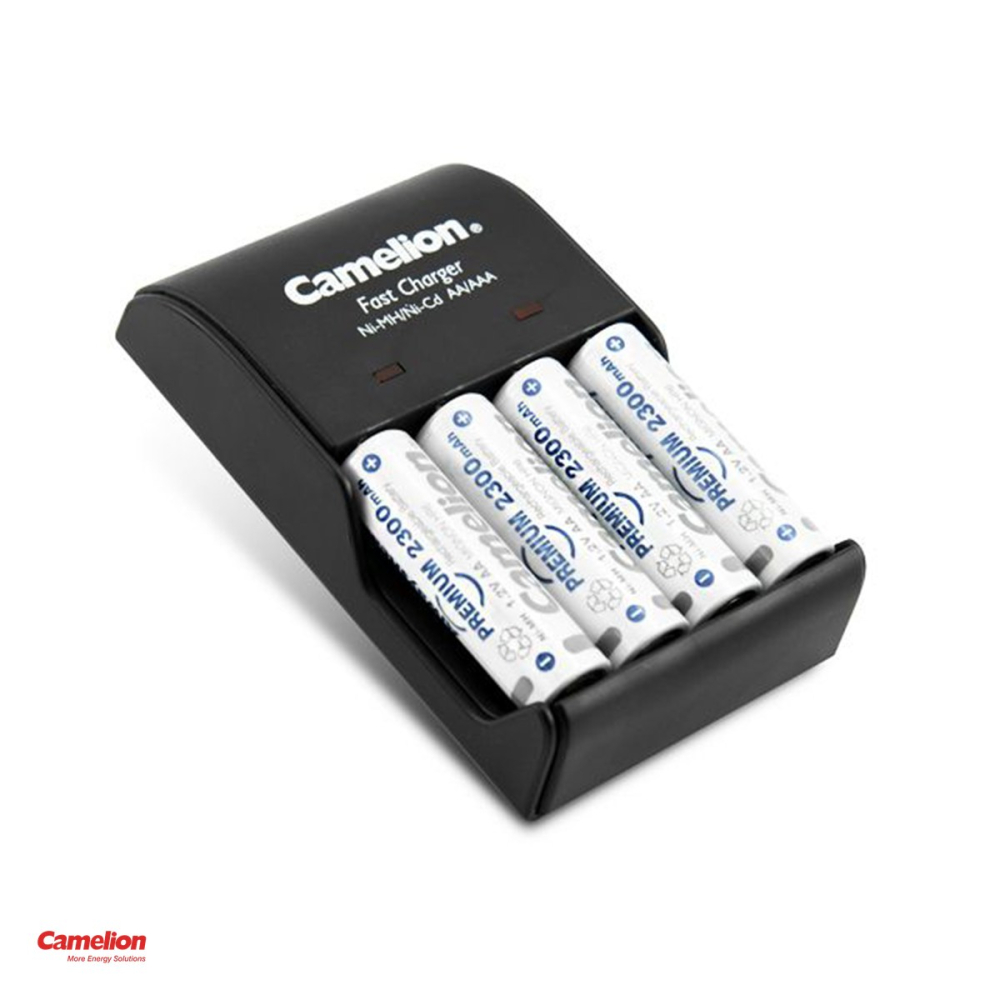 Set incarcator Camelion BC-1002A cu 4 acumulatori AA Ni-MH 2300 mAh, pentru acumulatori AA si AAA Ni-MH, incarcare in circa 8 ore, curent 300 mA [4]