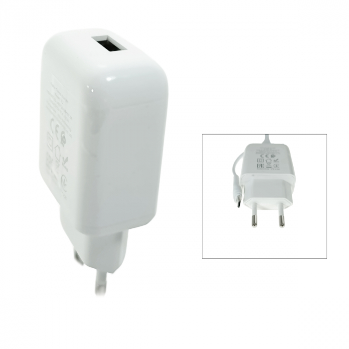 Set Incarcator Retea+Cablu Date Micro Usb Hoco N2 Vigour 1xUSB 2.1A 1m , alb [4]