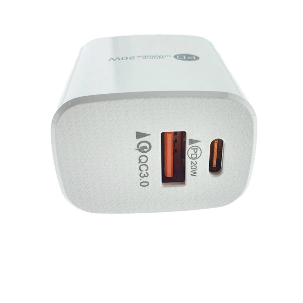 Set Incarcator PD 20W si QC 3.0 18W cu Cablu USB-C, Dual Port, Alb, Kakusiga KSC-925 [3]