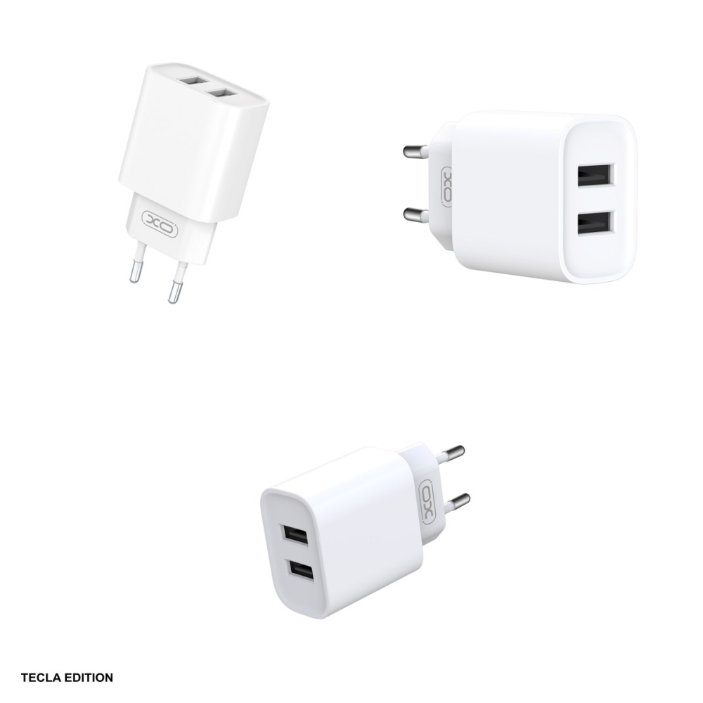Set incarcator priza cu cablu Micro-USB XO CE02C, 2.1A, 2 x USB-A, Fast Charge, Alb [4]