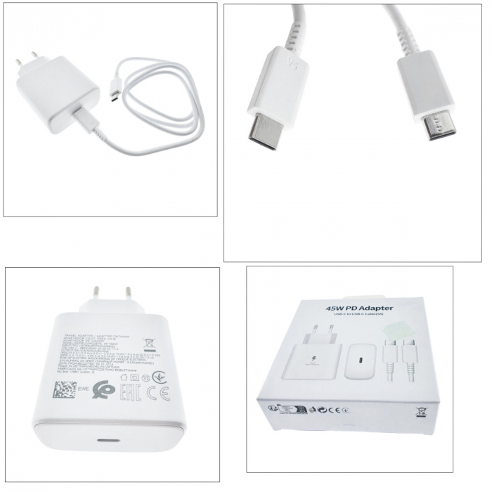 Set incarcator retea 45W, PD, cu port USB-C si cablu cu conectori USB-C, 10451, alb [3]