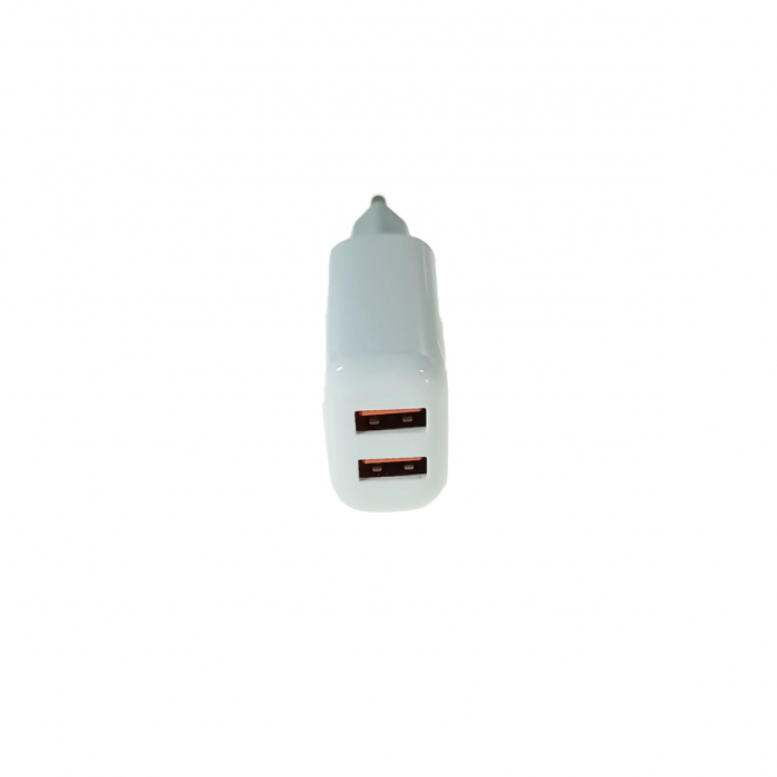 Set incarcator retea JELLICO EU02, 2.4A 12W, 2 X USB, cu cablu USB si conector microUSB tata, cu lungime 1m, alb [4]
