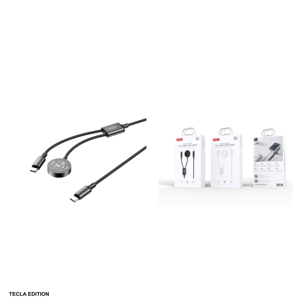Set incarcator wireless cu cablu USB-C XO CX030, 1 x USB-C, Fast Charge, Negru [4]