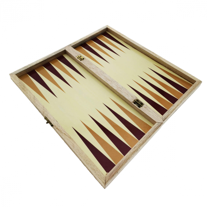 Set jocuri de masa 3 in 1, sah, table si dame, suprafata 30 x 30 cm, din lemn [5]