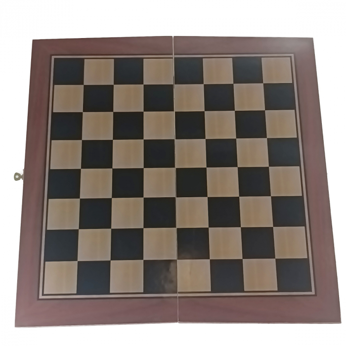 Set jocuri de masa 3 in 1, sah, table si dame, suprafata 39 x 39 cm, din lemn [4]
