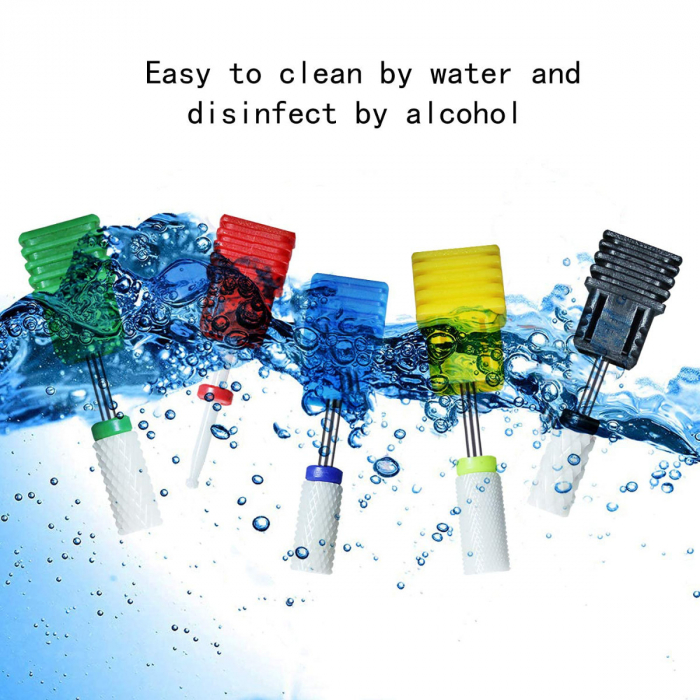 Set manichiura si pedichiura cu 8 freze de ingrijire unghii pentru masinile de frezat cu cap „twist & lock” [5]