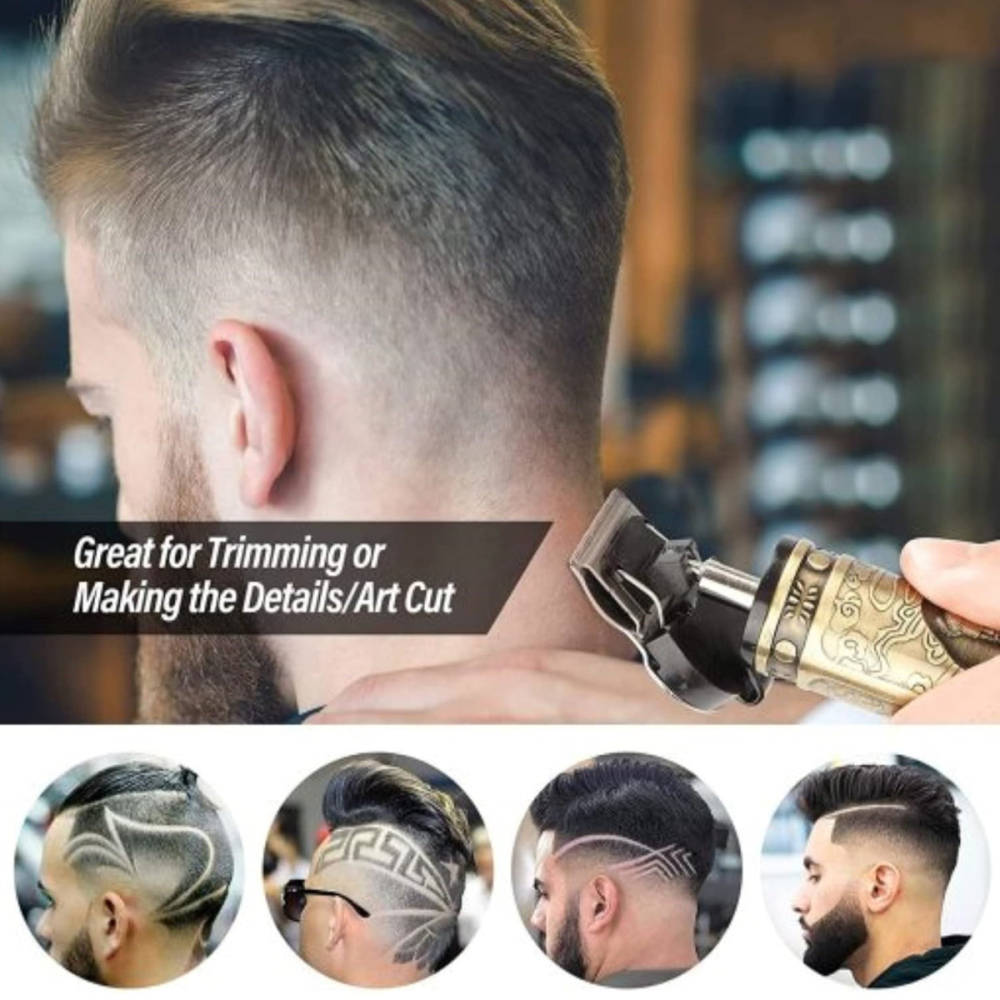 Set Masina de Tuns Professional, Cu Accesorii, Baterie Li-Ion, Pentru Tuns Acasa si Salon, Cu Lama Zero Distance [6]