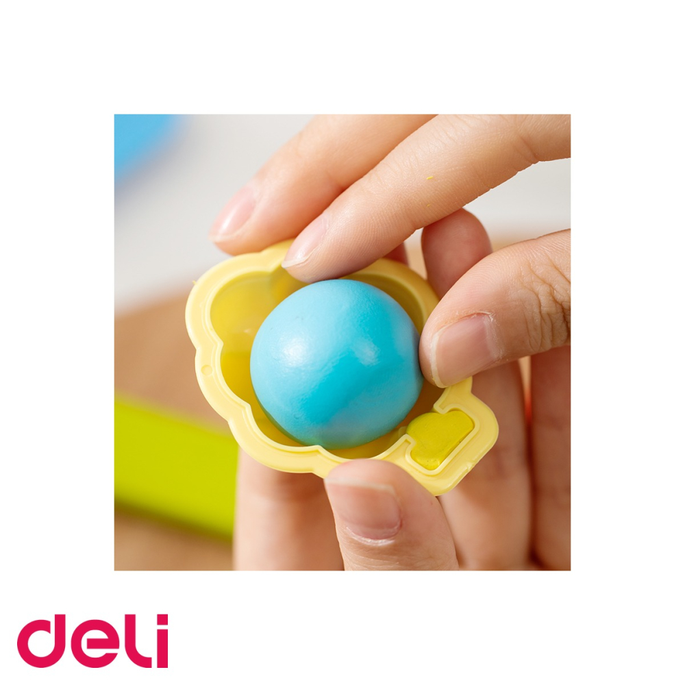 Set plastilina 6 culori Deli, 108g, usor de modelat, pentru copii - activitati creative si lucru manual [5]