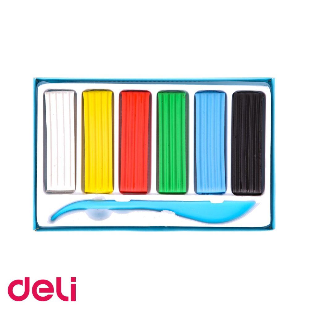 Set plastilina Deli, 6 culori, 120g, pentru modelare si lucru manual, copii [4]
