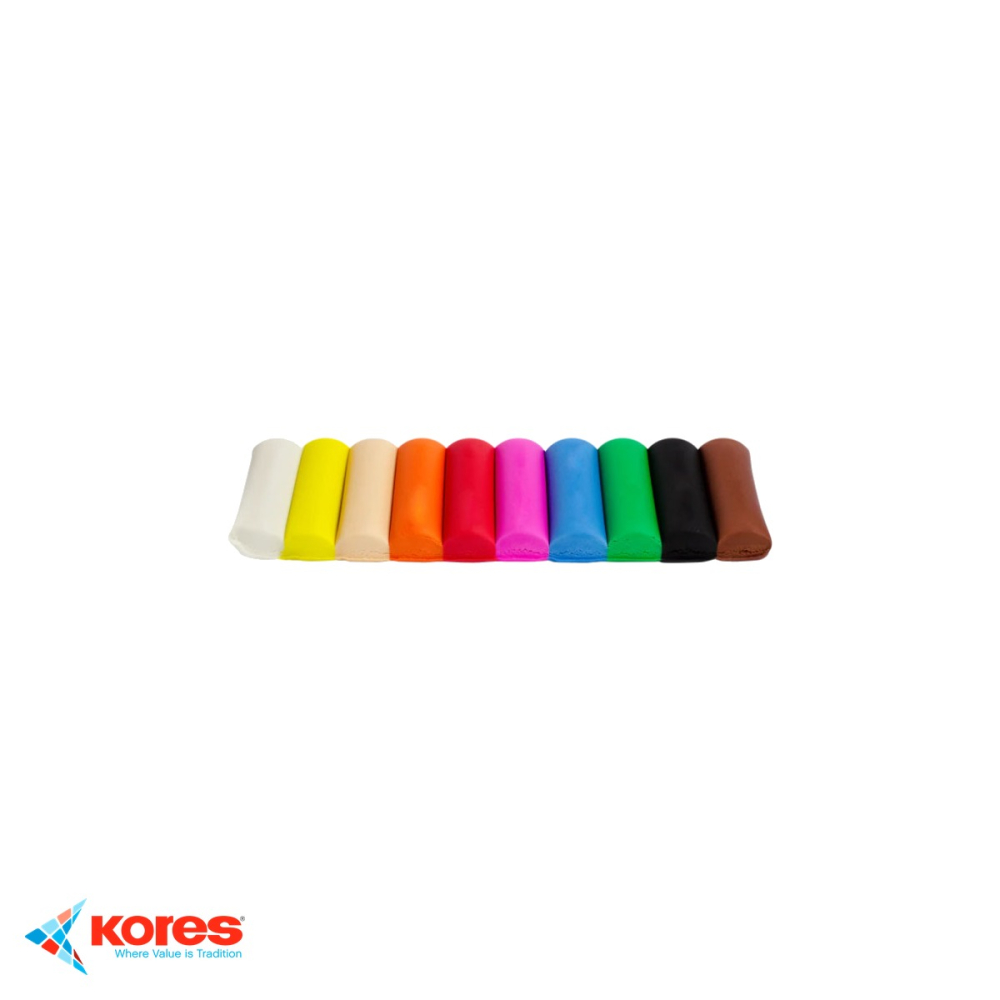 Set plastilina Kores, 10 culori, 200g, fara miros, pentru modelaj creativ la copii [4]