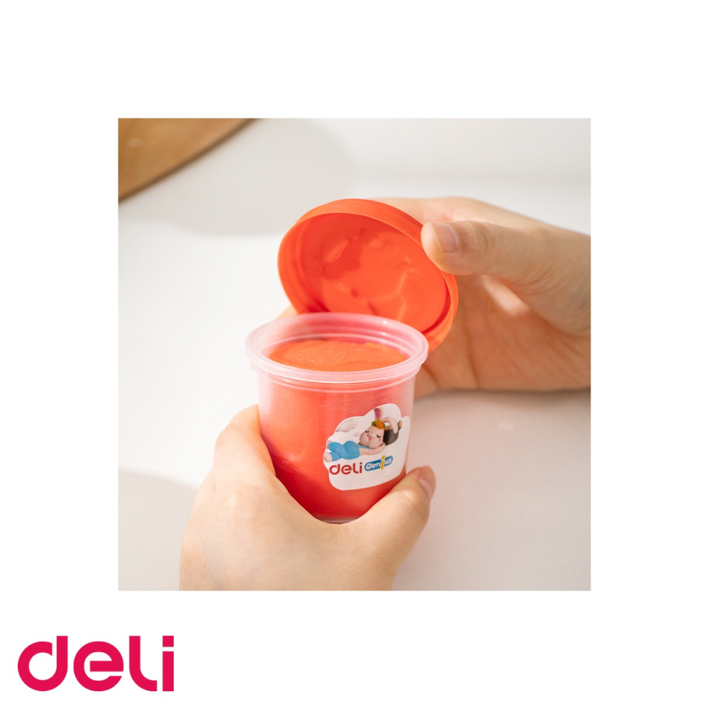 Set plastilina modelaj Deli, 6 culori x 100g, non-toxica, pentru copii [5]