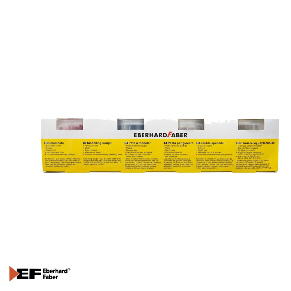 Set plastilina modelaj Eberhard Faber, 4 culori de baza, 140g/culoare, pentru copii [5]