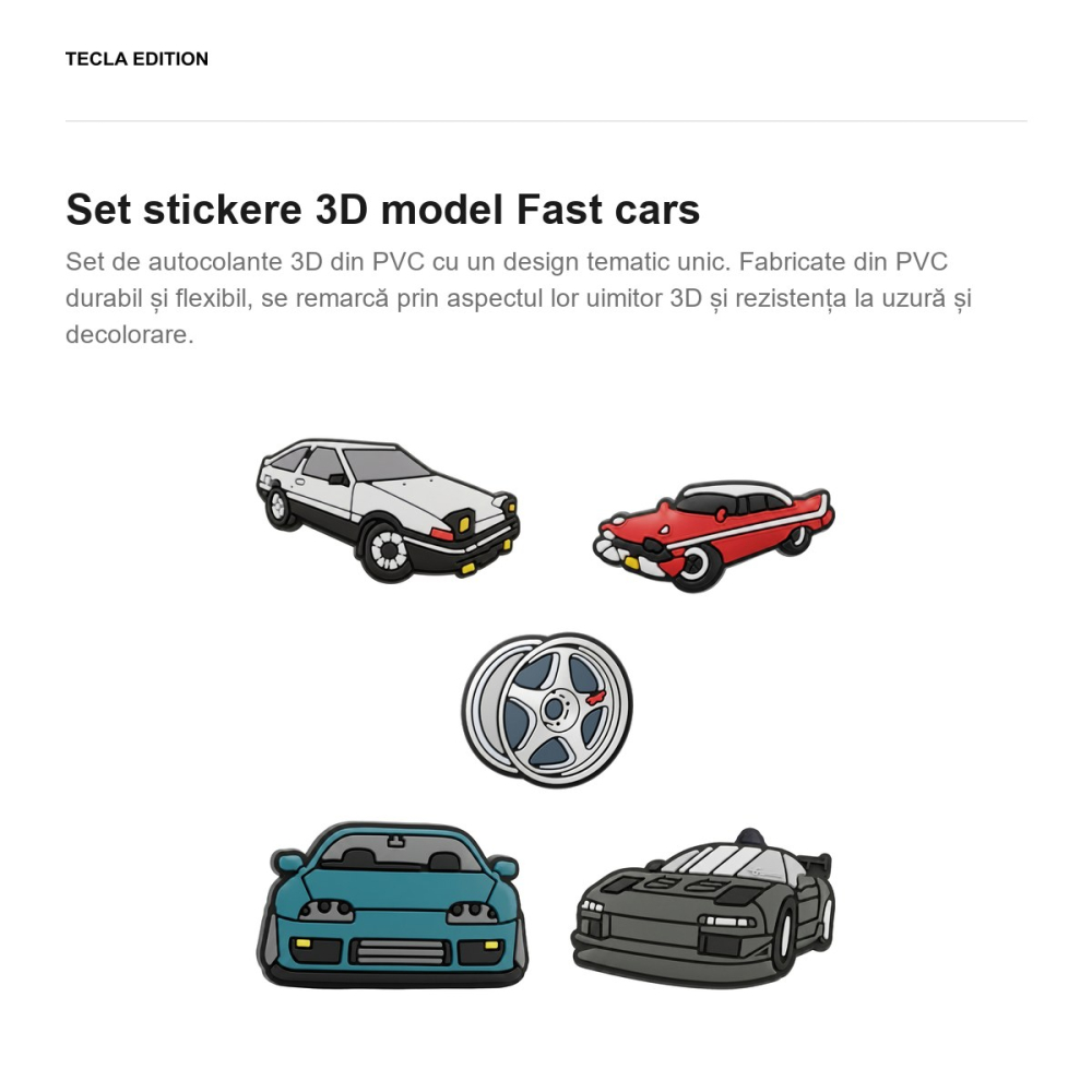 Set stickere 3D model Fast cars [2]