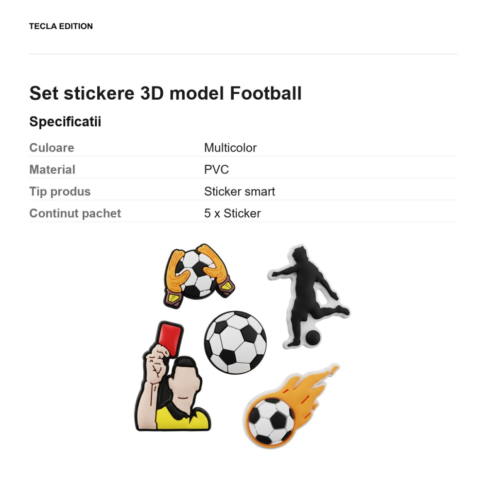 Set stickere 3D model fotbal [3]