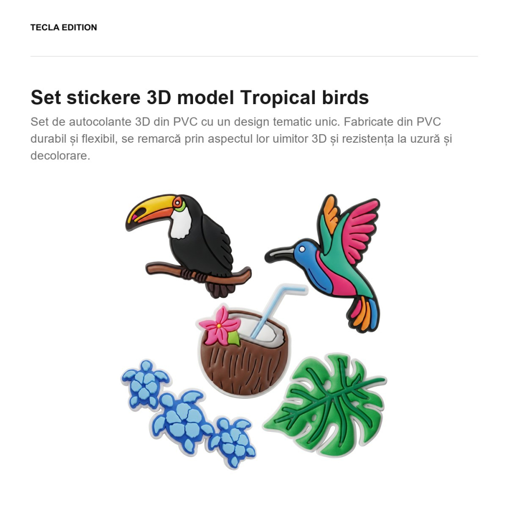 Set stickere 3D model Tropical birds [2]
