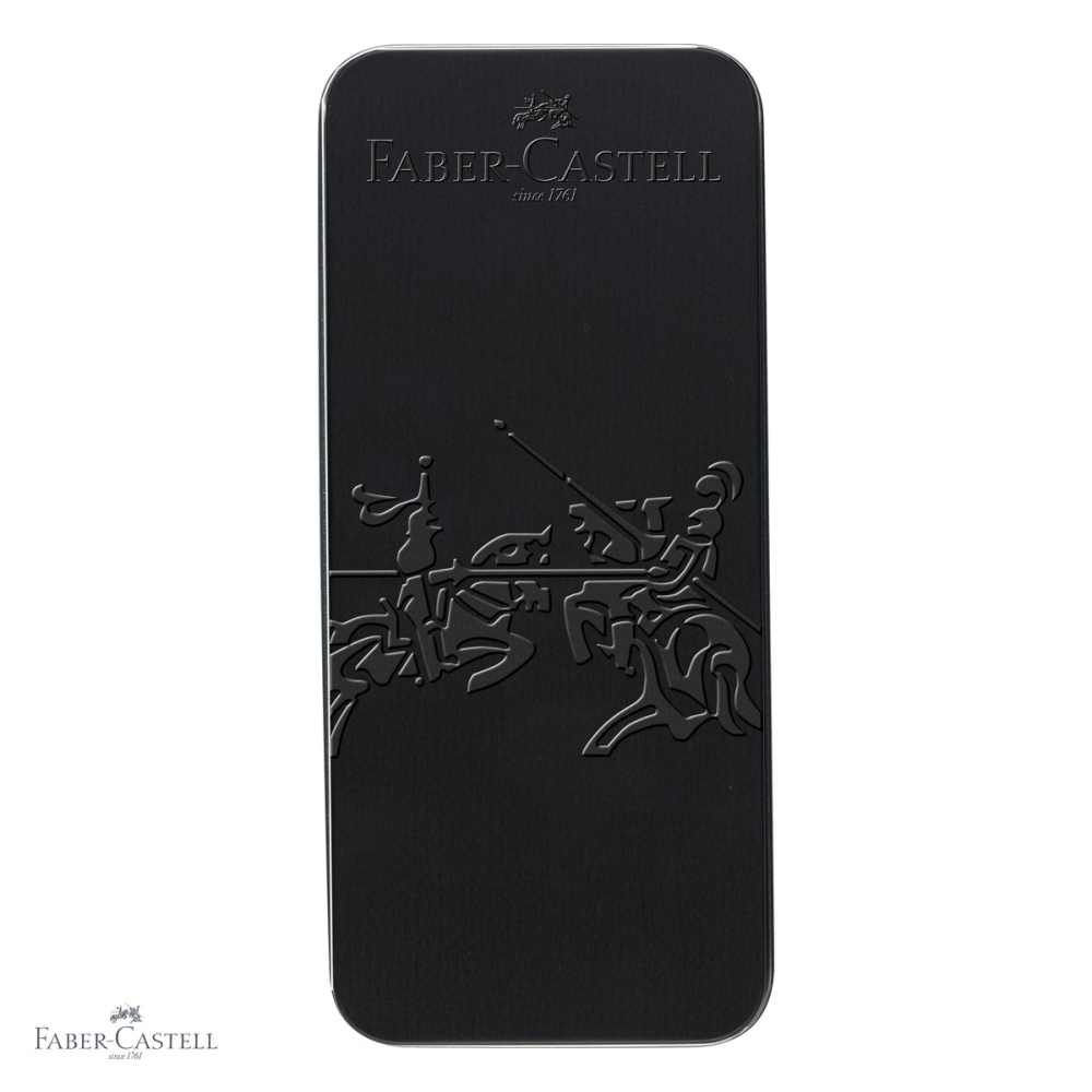 Set stilou si pix Faber-Castell Grip 2011 negru, penita inox M, grip cauciucat, pentru dreptaci si stangaci [4]