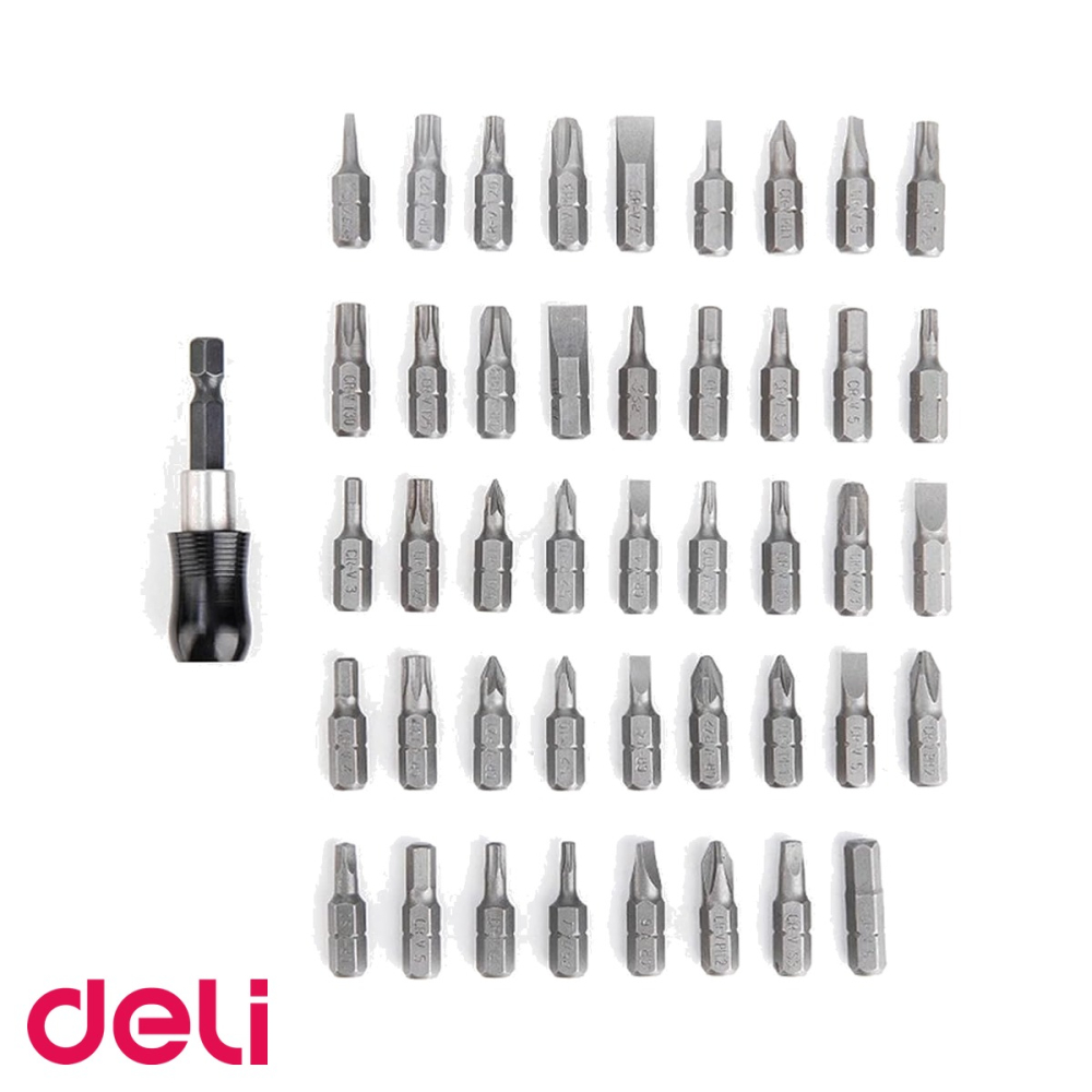 Set surubelnita cu 45 capete interschimbabile Deli, otel inoxidabil, in cutie de plastic [4]