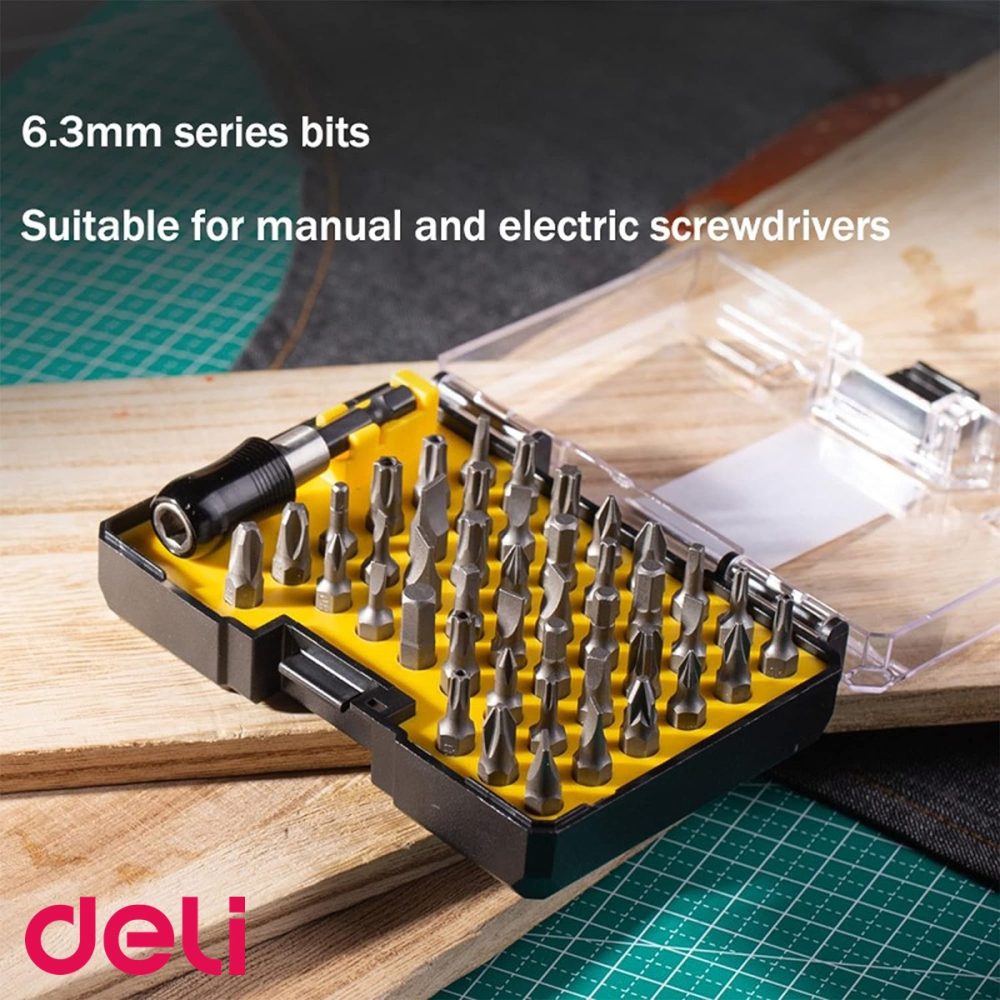 Set surubelnita cu 45 capete interschimbabile Deli, otel inoxidabil, in cutie de plastic [5]