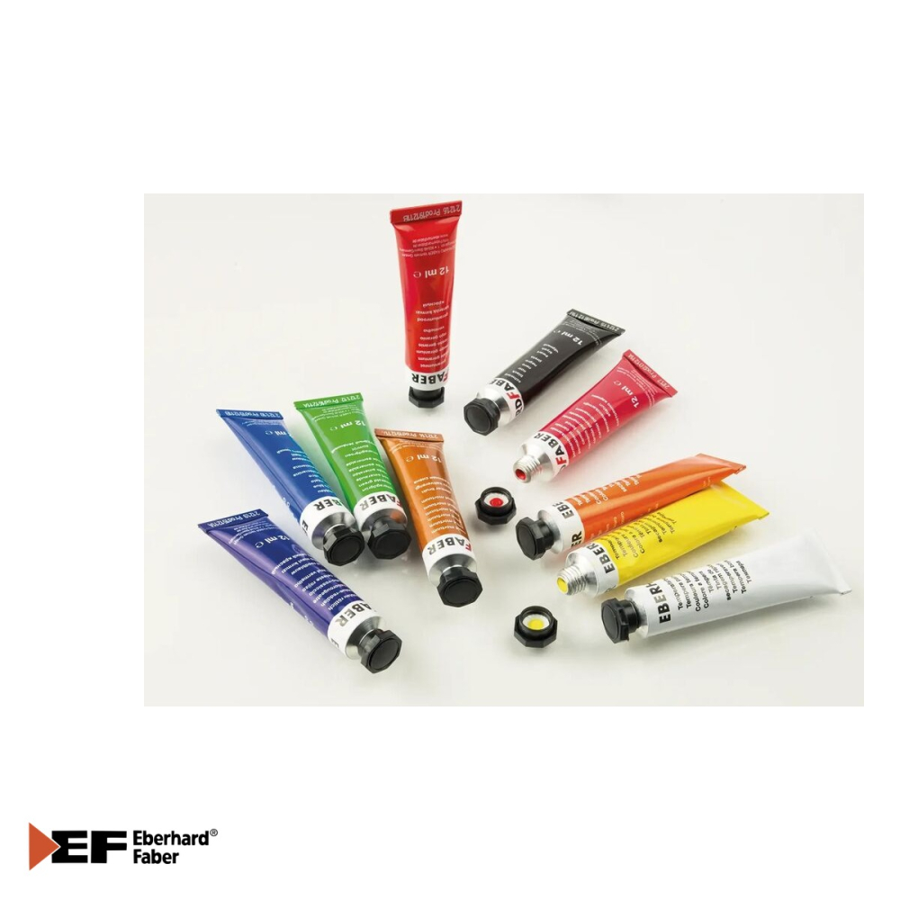 Set tempera Eberhard Faber, 10 culori intense, tuburi de 12 ml, pentru activitati creative scolare si acasa [5]