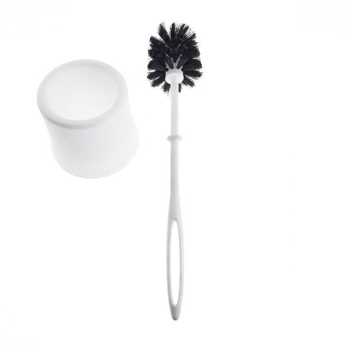 Set toaleta cu perie si suport din plastic, lungime perie 330 mm, dimensiuni suport 110x95x90 mm, Y-441, alb [2]
