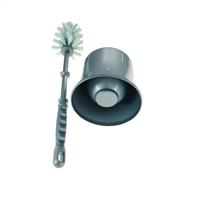 Set toaleta cu perie si suport din plastic, lungime perie 330 mm, dimensiuni suport 110x95x90 mm, Y-441, gri [3]