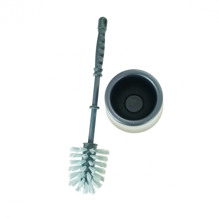 Set toaleta cu perie si suport din plastic, lungime perie 330 mm, dimensiuni suport 110x95x90 mm, Y-441, gri [1]