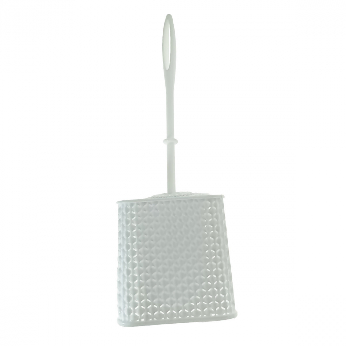 Set toaleta cu perie si suport din plastic, lungime perie 350 mm, dimensiuni suport 120x120x115 mm, Y-439, alb [3]