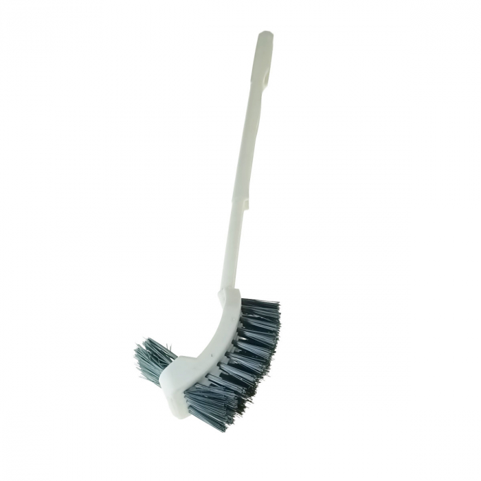 Set toaleta cu perie si suport din plastic, lungime perie 480 mm, lungime fir perie 30 mm, dimensiuni suport 130x120x100 mm, Y-448, alb [2]