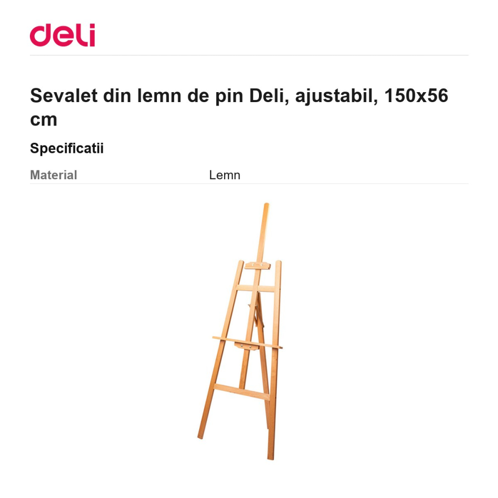 Sevalet din lemn de pin Deli, ajustabil, 150x56 cm [3]