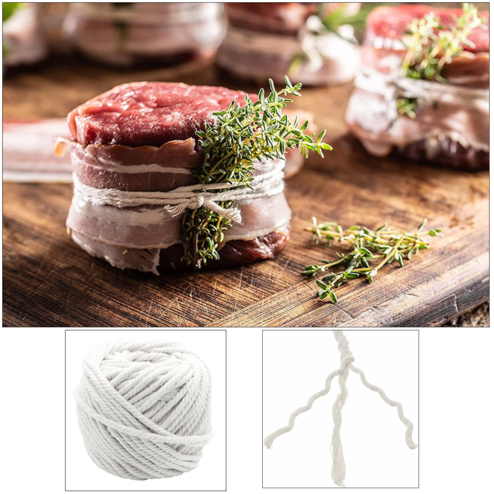 Sfoara Bumbac Alb, Ghem 90g, pentru Legat si Ambalat, Utilizare in Bucatarie, Arta si Gradina [3]