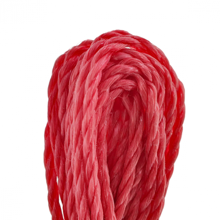 Sfoara din material termoplastic matasos, funie nylon rezistent, grosime 4mm, lungime 10 m, rosie [3]