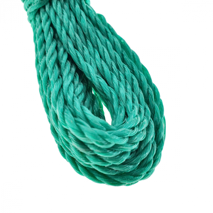 Sfoara din material termoplastic matasos, funie nylon rezistent, grosime 4mm, lungime 10 m , verde [3]