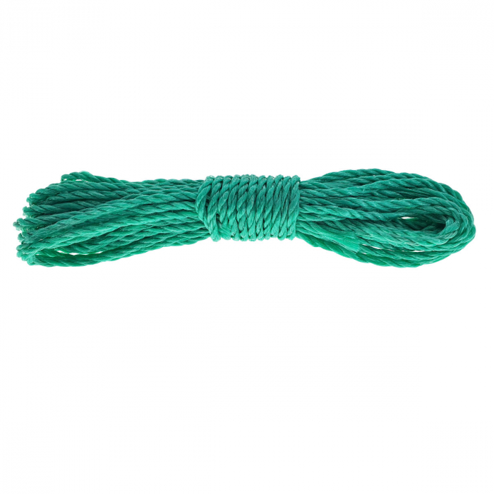 Sfoara din material termoplastic matasos, funie nylon rezistent, grosime 4mm, lungime 10 m , verde [2]
