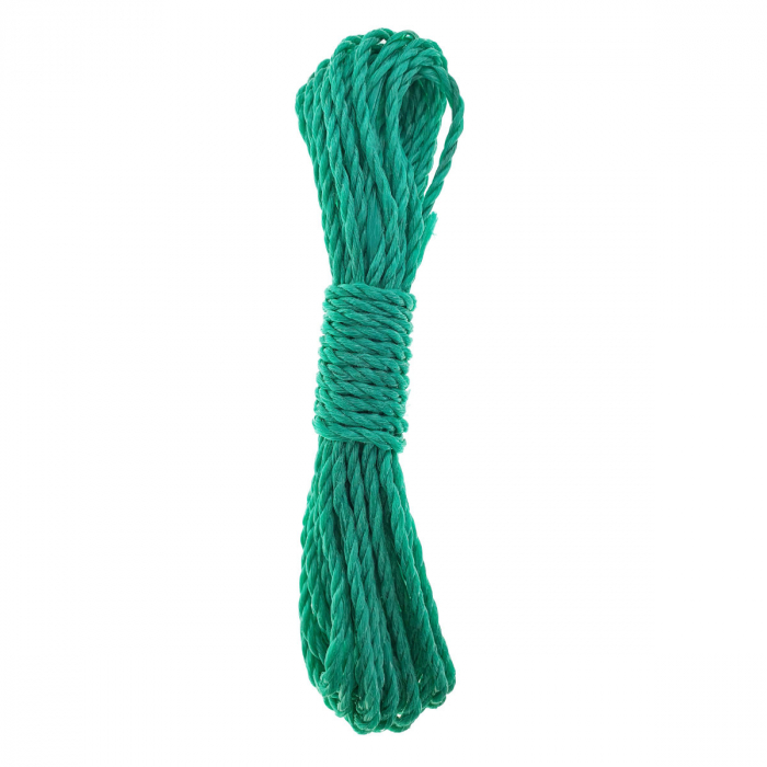 Sfoara din material termoplastic matasos, funie nylon rezistent, grosime 4mm, lungime 10 m , verde [1]