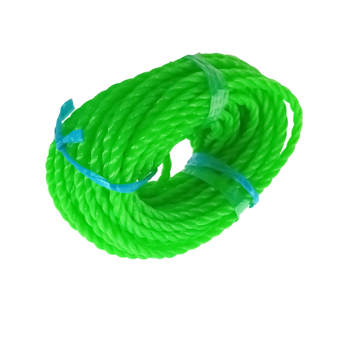 Sfoara rasucita din material termoplastic matasos, funie nylon rezistent, grosime 4mm, lungime 10 m, verde deschis [2]