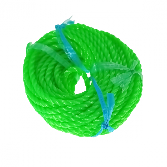 Sfoara rasucita din material termoplastic matasos, funie nylon rezistent, grosime 4mm, lungime 10 m, verde deschis [1]