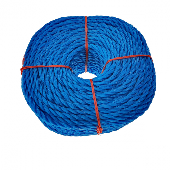 Sfoara din material termoplastic matasos, funie nylon rezistent, grosime 5mm, lungime 50 m , albastra [2]