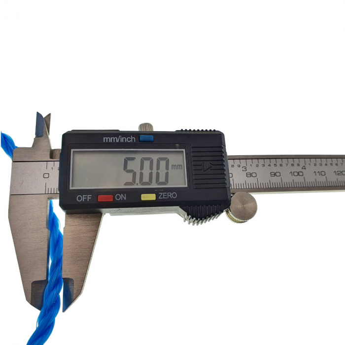 Sfoara din material termoplastic matasos, funie nylon rezistent, grosime 5mm, lungime 50 m , albastra [5]