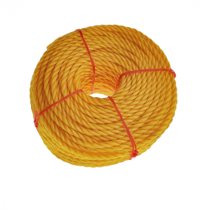 Sfoara din material termoplastic matasos, funie nylon rezistent, grosime 5mm, lungime 50 m , portocalie [2]