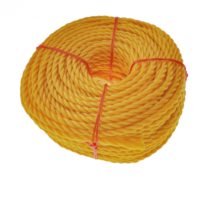 Sfoara din material termoplastic matasos, funie nylon rezistent, grosime 5mm, lungime 50 m , portocalie [4]