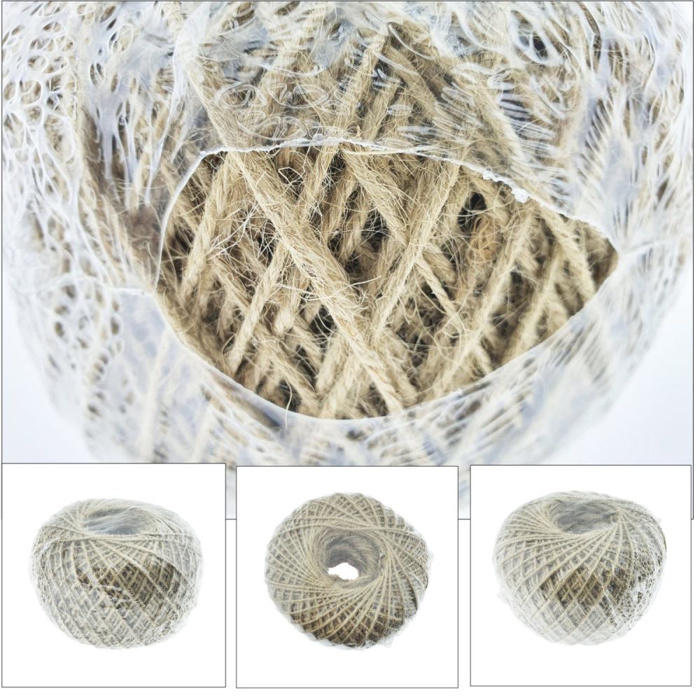 Sfoara iuta naturala, ghem 400g, pentru artizanat si legat plante, utilizare decorativa si bucatarie, grosime 2mm [2]