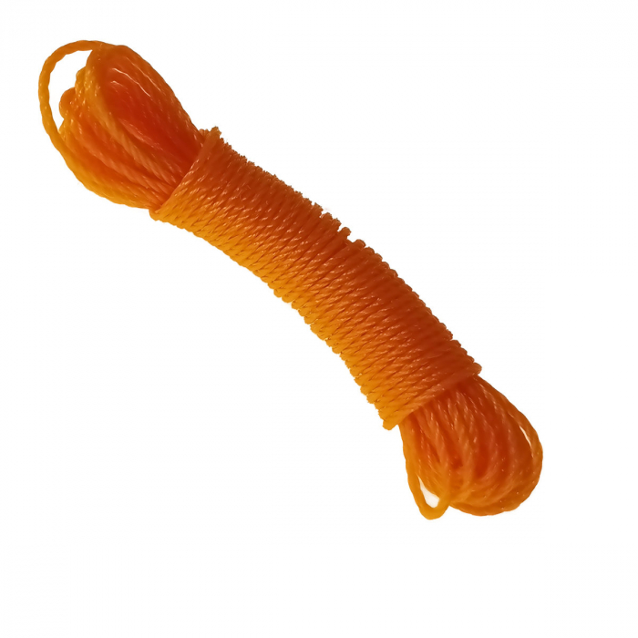 Sfoara polipropilena de 3mm, fir rasucit, 10m, FS-12270-O, portocalie [1]